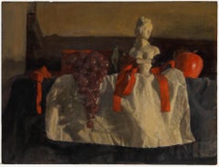 George Weissbort (1928-2013) - 20th Century Oil, Classical Bust and Grapes