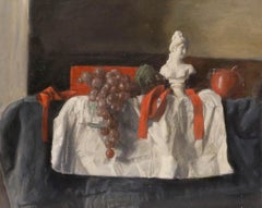 George Weissbort (1928-2013) - Olio del 20° secolo, Busto classico con nastri rossi