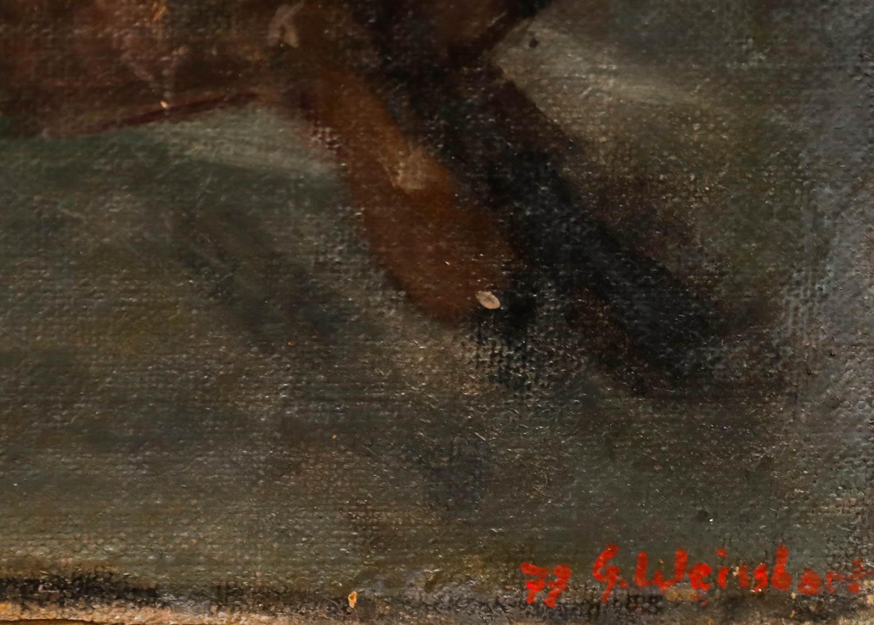 George Weissbort (1928-2013) - Huile, seau à charbon et livres du 20e siècle en vente 4