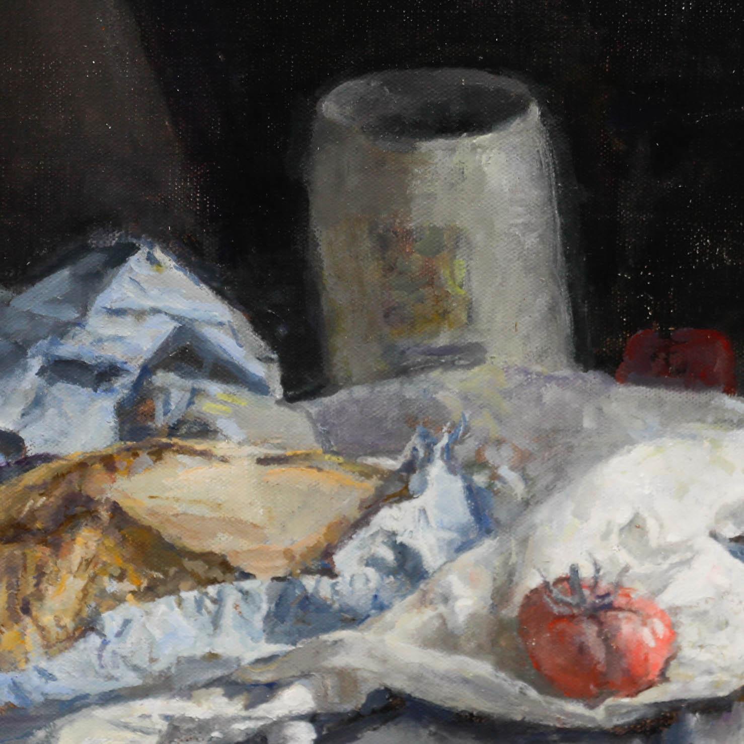 George Weissbort (1928-2013) - Olio del XX secolo, pagnotta di pannocchie in tela in vendita 3