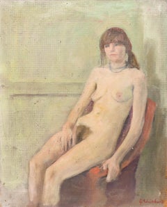 George Weissbort (1928-2013) - Óleo del siglo XX, Desnudo de esquina