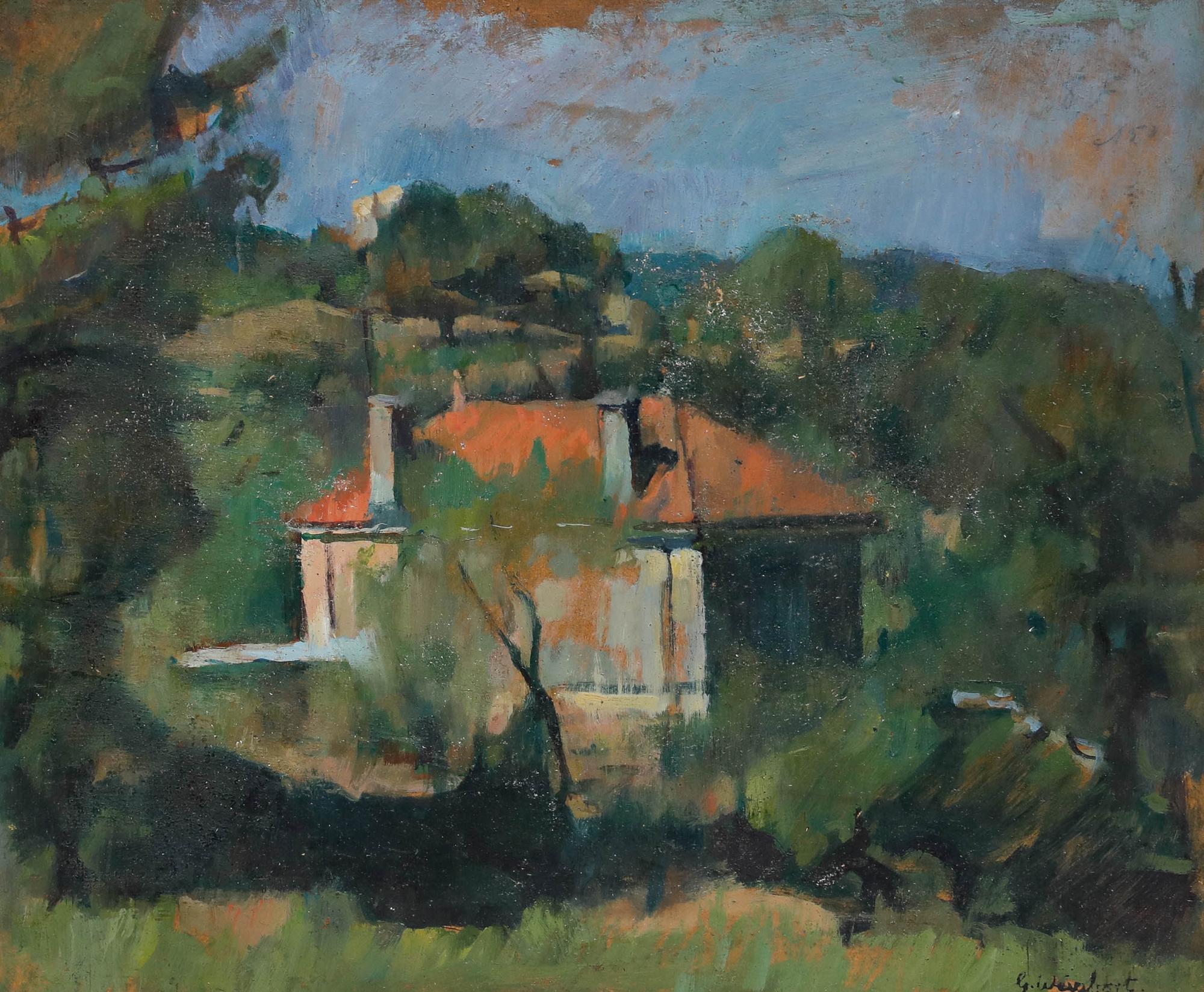 George Weissbort (1928-2013) - Óleo del siglo XX, Cabaña en las colinas en venta 1
