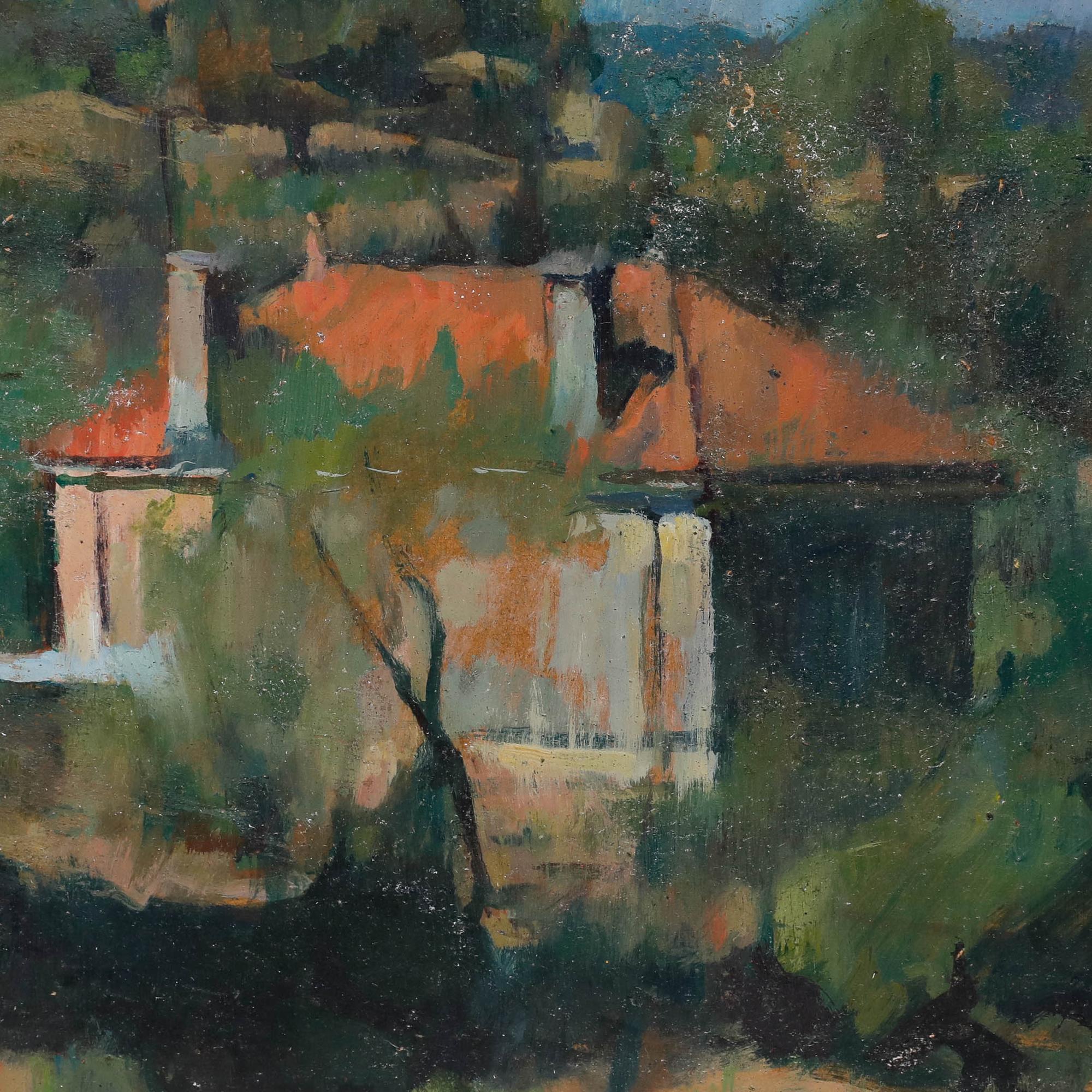 George Weissbort (1928-2013) - Óleo del siglo XX, Cabaña en las colinas en venta 3