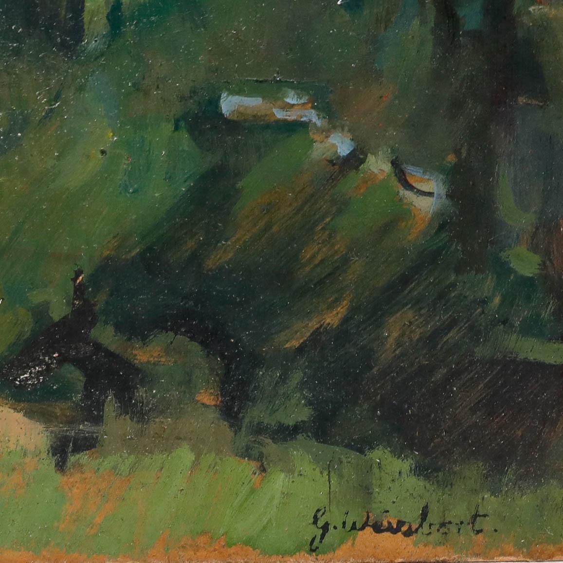 George Weissbort (1928-2013) - Óleo del siglo XX, Cabaña en las colinas en venta 4