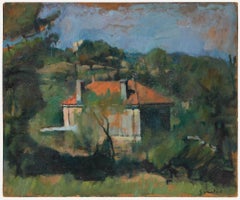 George Weissbort (1928-2013) - Huile du XXe siècle, Cottage in the Hills (chalet dans les collines)