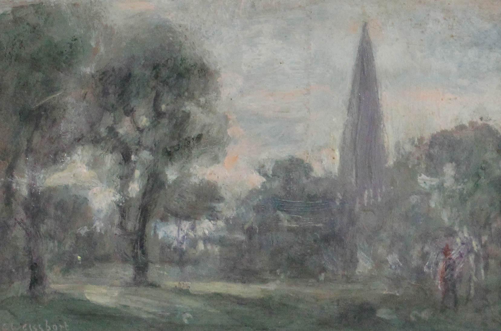 George Weissbort (1928-2013) - Olio del 20° secolo, Il crepuscolo che cade in vendita 3