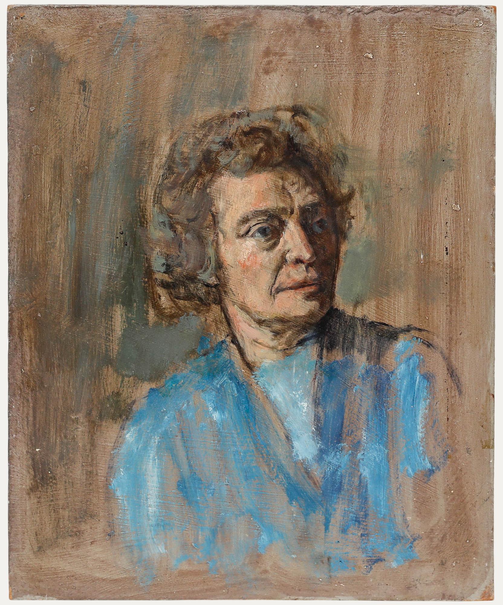 An intriguing oil study by the artist George Weissbort (1928-2013). Unsigned. (Provenance: Studio Sale, George Weissbort). On board. 