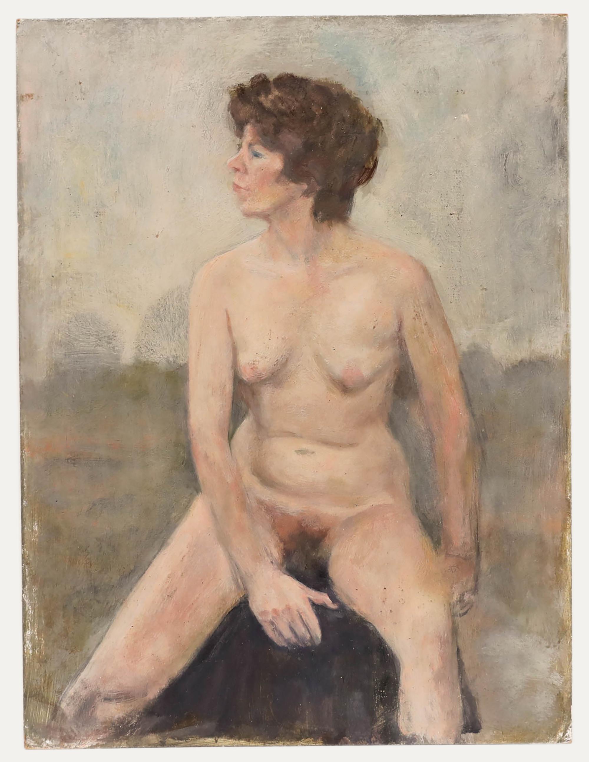George Weissbort (1928-2013) - Olio del XX secolo, nudo femminile 1