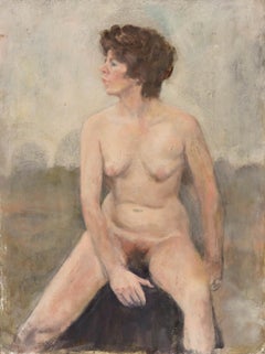George Weissbort (1928-2013) - Olio del XX secolo, nudo femminile