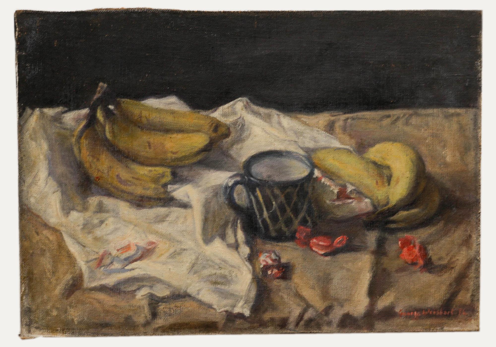 George Weissbort (1928-2013) - 20. Jahrhundert Öl, Foiled Sweets & Bananen im Angebot 1