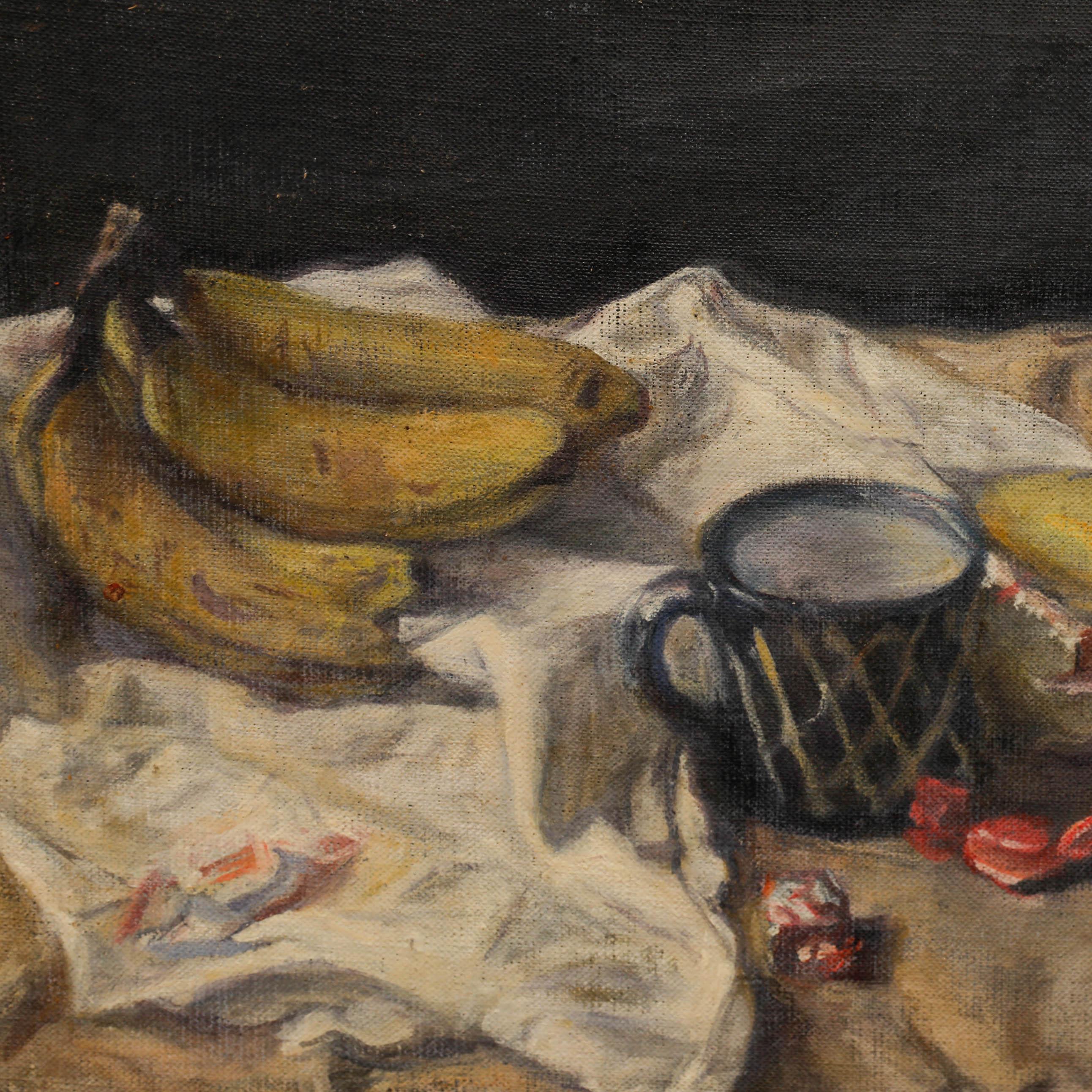 George Weissbort (1928-2013) - 20. Jahrhundert Öl, Foiled Sweets & Bananen im Angebot 3