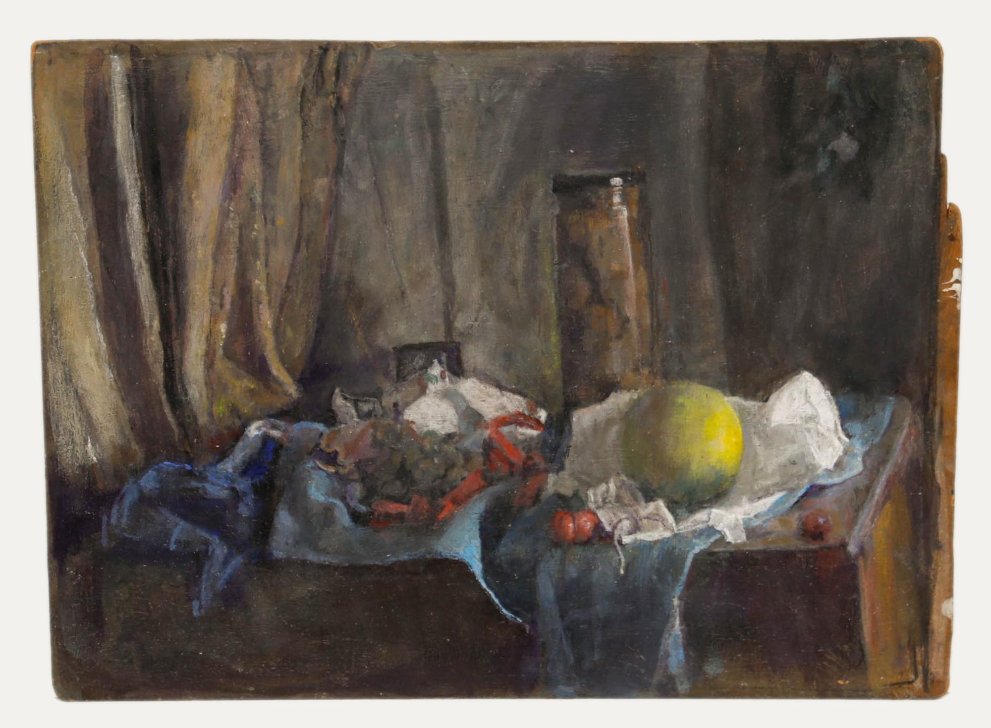 George Weissbort (1928-2013) - 20th Century Oil, Fruit and Flowers For Sale 1
