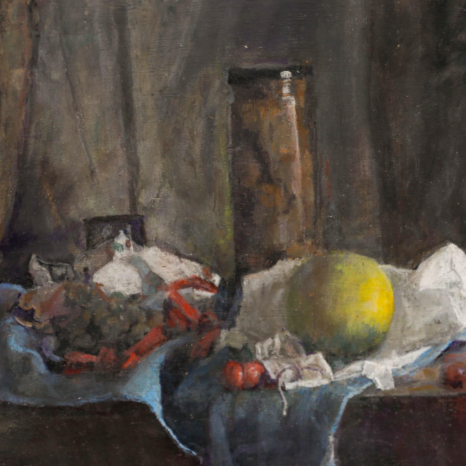 George Weissbort (1928-2013) - 20th Century Oil, Fruit and Flowers For Sale 3