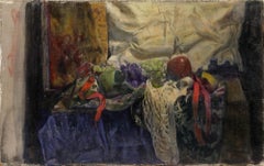 George Weissbort (1928-2013) - 20th Century Oil, Fruit, Ribbon and Net