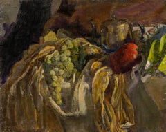 George Weissbort (1928-2013) - 20e siècle - Théière à huile, fruits et argent