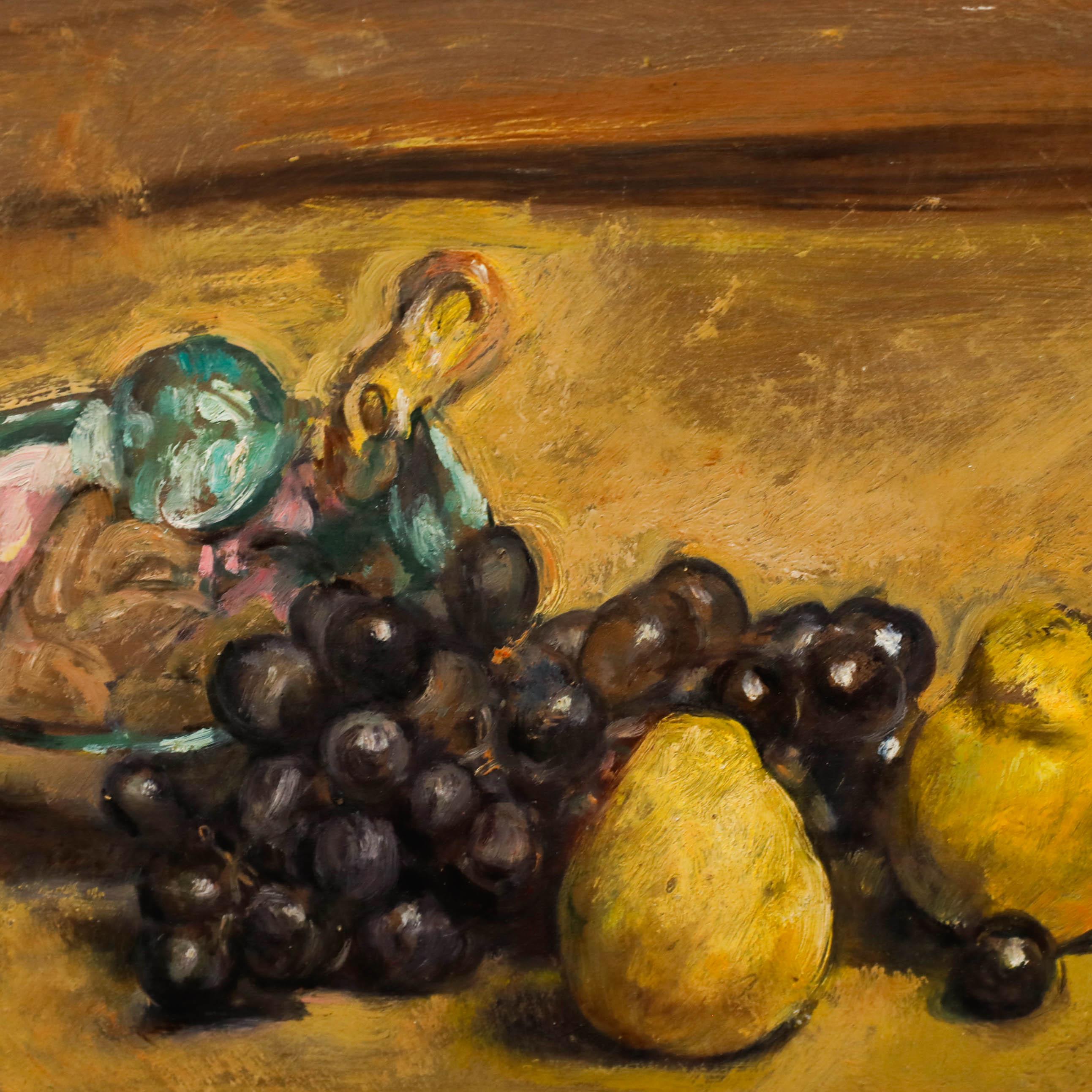 George Weissbort (1928-2013) - Óleo del siglo XX, Uvas y peras de oro en venta 3