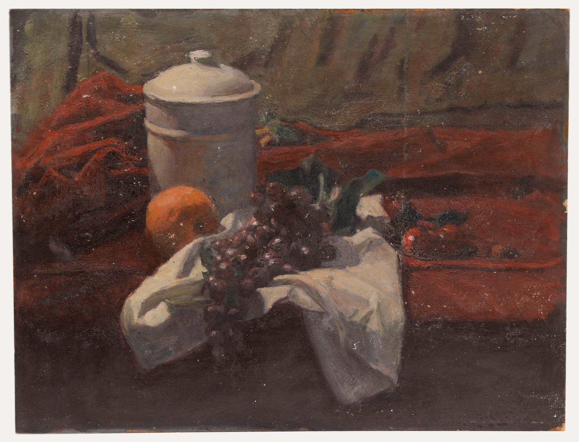 George Weissbort (1928-2013) - Óleo del siglo XX, Uvas sobre tela en venta 1