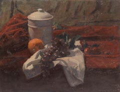 George Weissbort (1928-2013) - 20e siècle, huile, raisins sur tissu