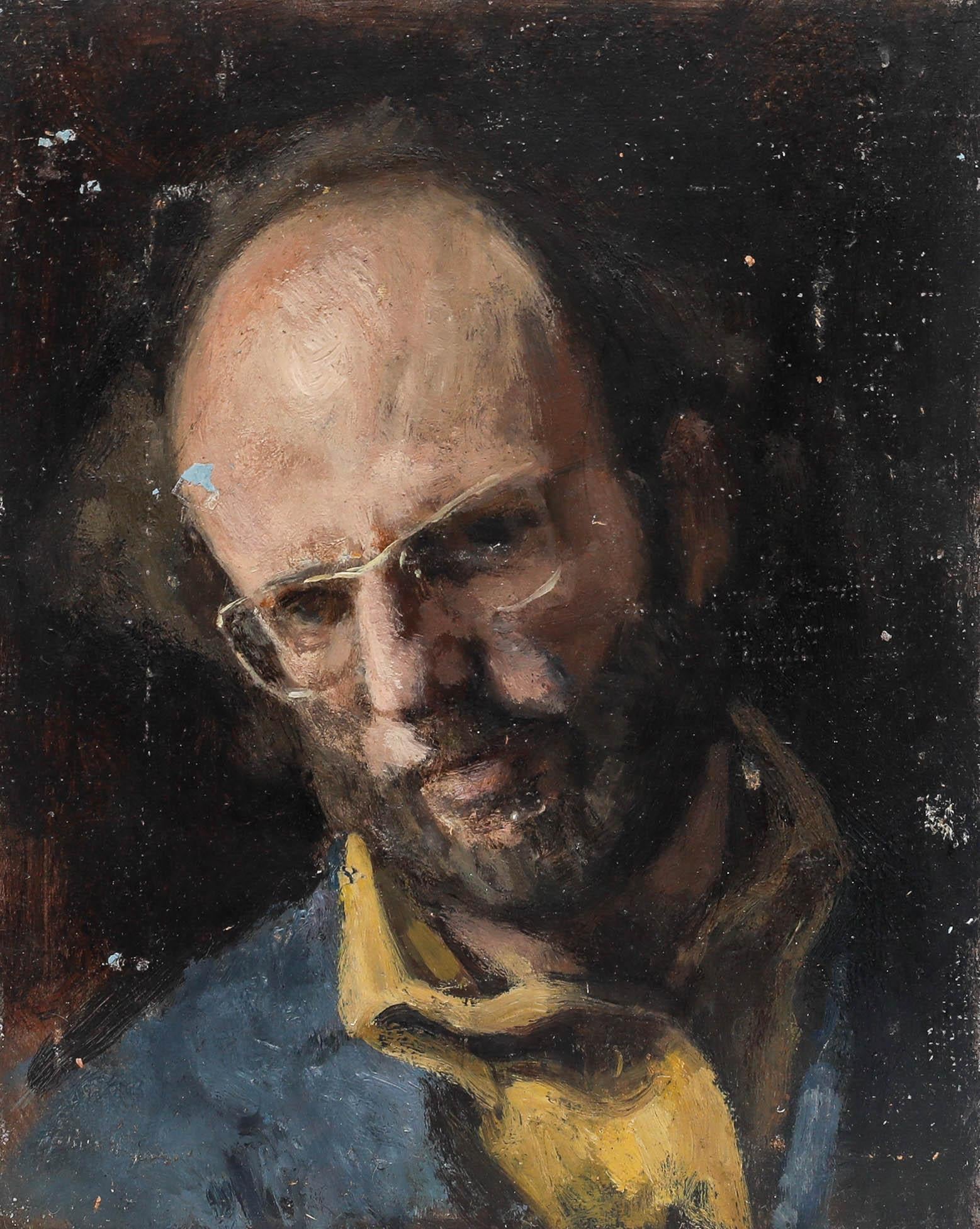 George Weissbort (1928-2013) - 20th Century Oil, In Deep Thought For Sale 1