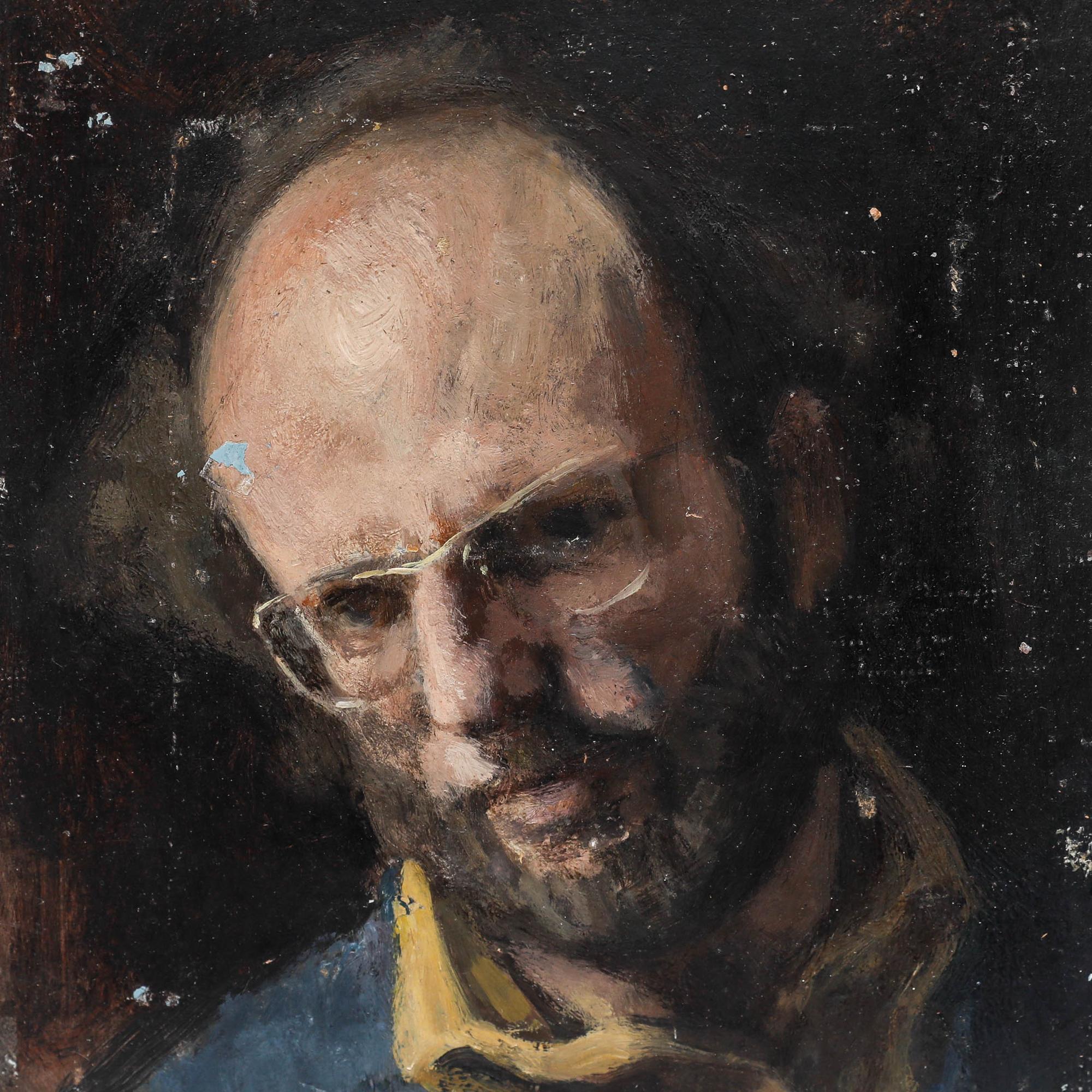 George Weissbort (1928-2013) - 20th Century Oil, In Deep Thought For Sale 3