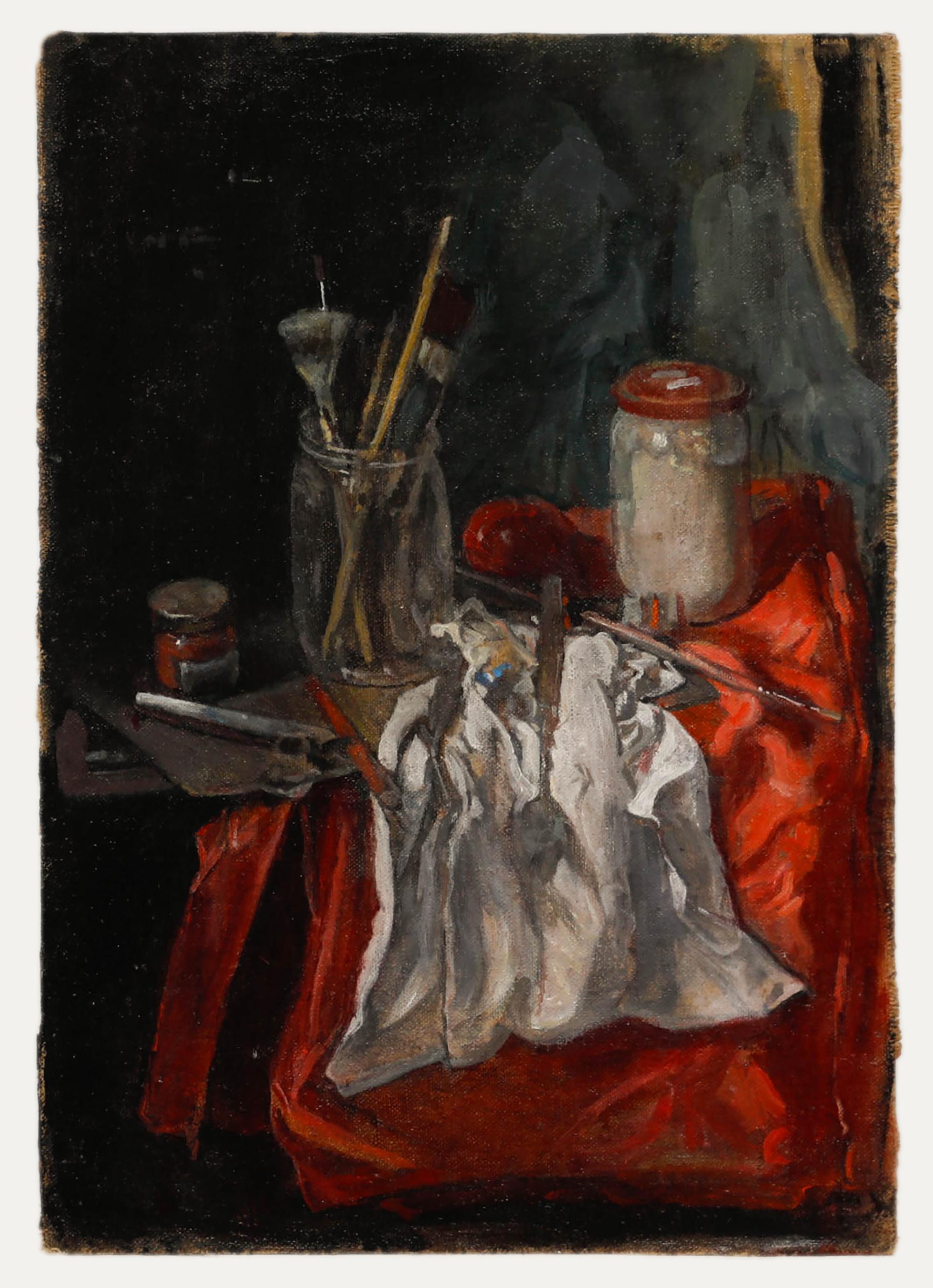 George Weissbort (1928-2013) - Olio del 20° secolo, Nello studio dell'artista 1