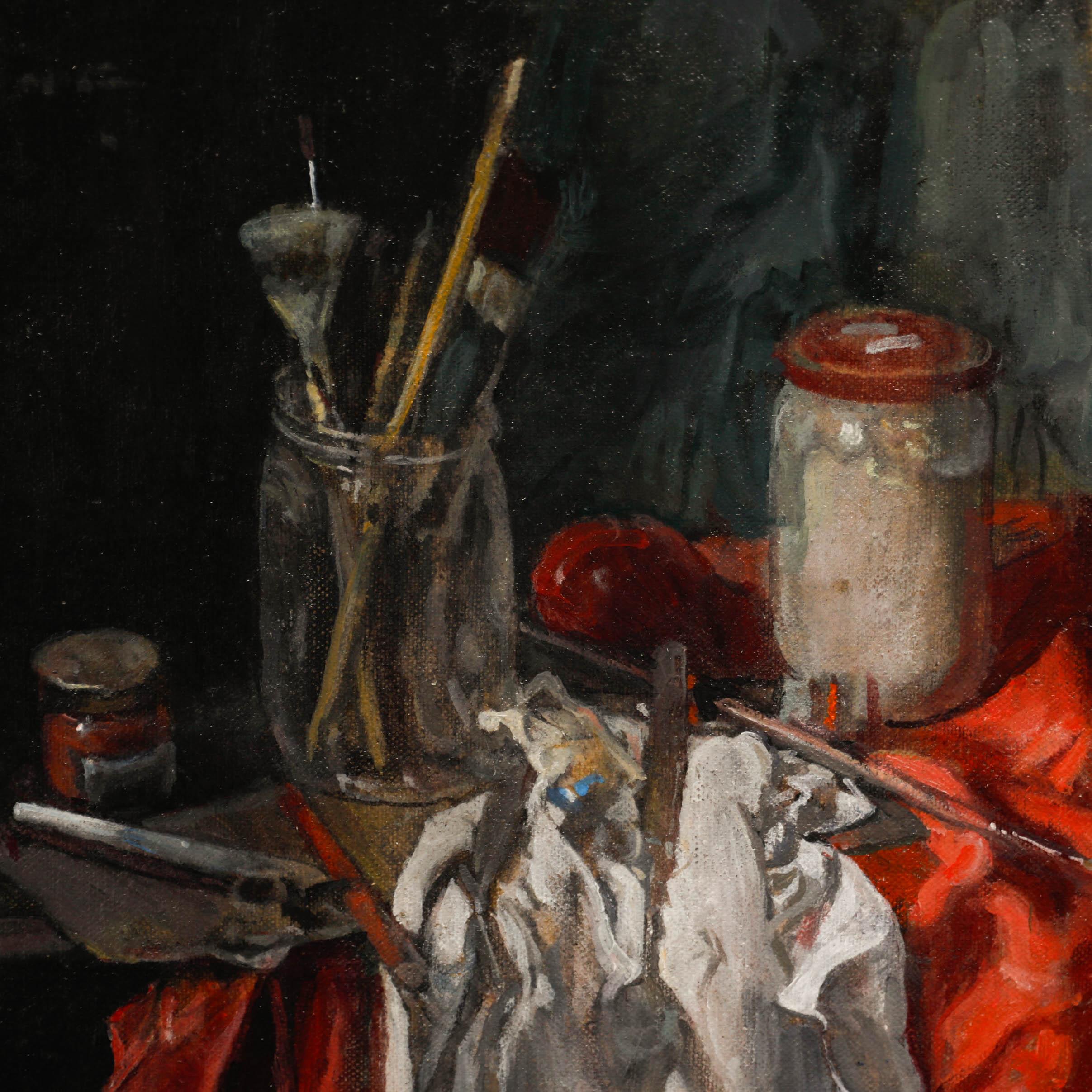 George Weissbort (1928-2013) - Olio del 20° secolo, Nello studio dell'artista 3