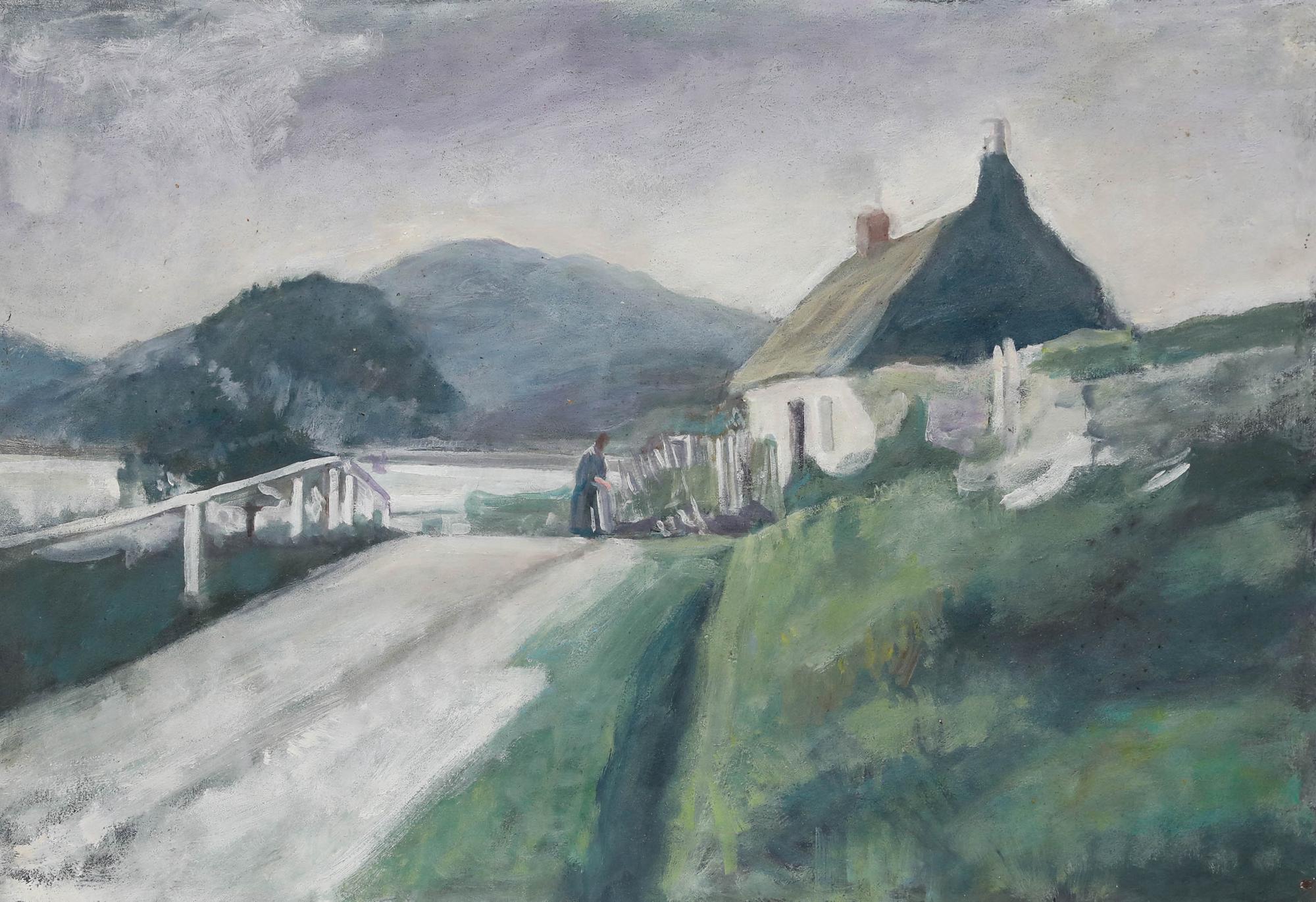 George Weissbort (1928-2013) - Óleo del siglo XX, Cabaña irlandesa en venta 1