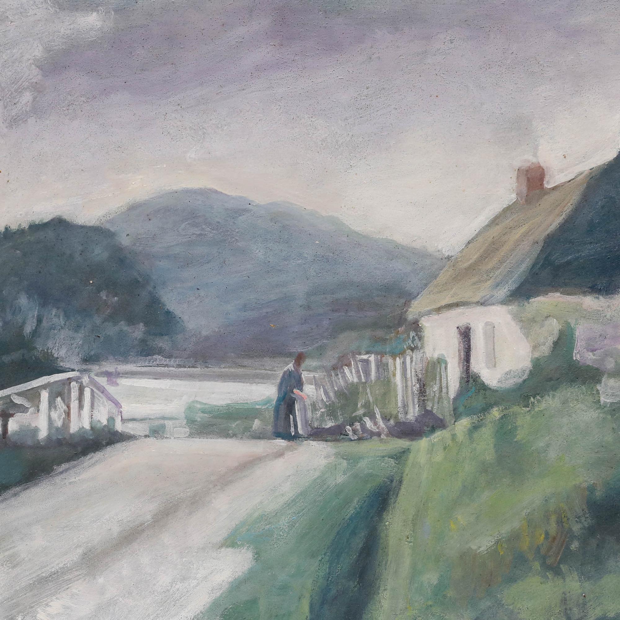 George Weissbort (1928-2013) - Óleo del siglo XX, Cabaña irlandesa en venta 3