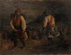 George Weissbort (1928-2013) - 20th Century Oil, Japanses Fighting Warriors