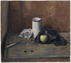 George Weissbort (1928-2013) - 20th Century Oil, Knife, Jug and Apple