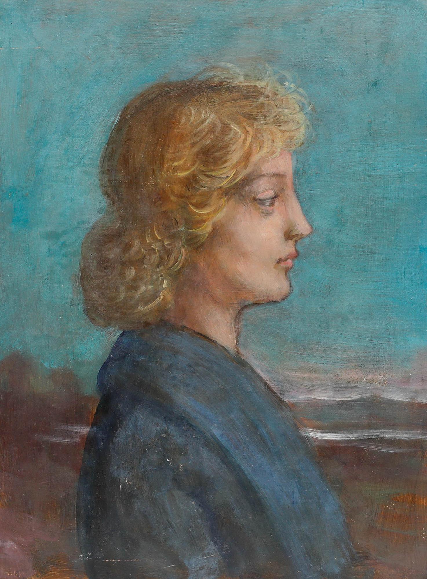 George Weissbort (1928-2013) - 20th Century Oil, Lady in Profile For Sale 1