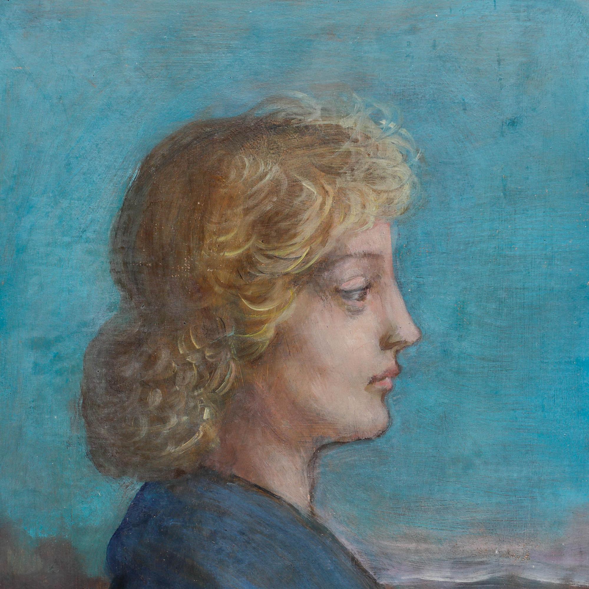 George Weissbort (1928-2013) - 20th Century Oil, Lady in Profile For Sale 3