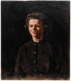 George Weissbort (1928-2013) - 20th Century Oil, Lady in the Brown Cardigan