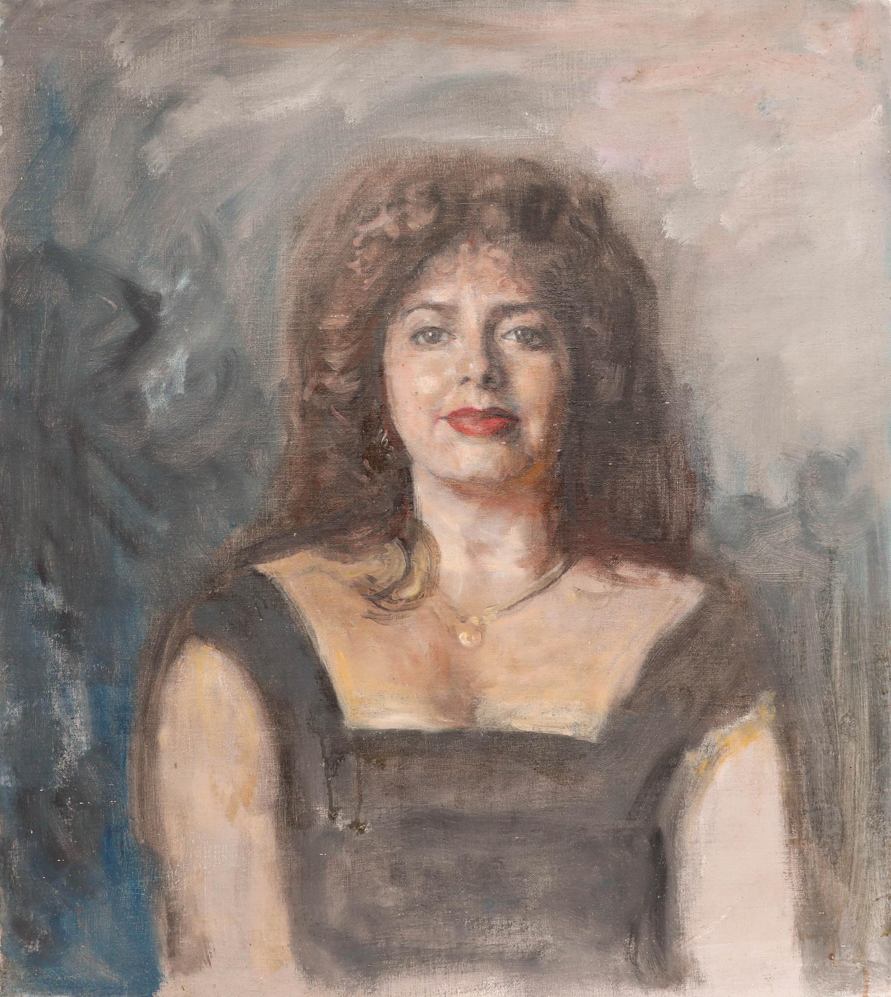 George Weissbort (1928-2013) - 20th Century Oil, Lady with the Locket For Sale 1