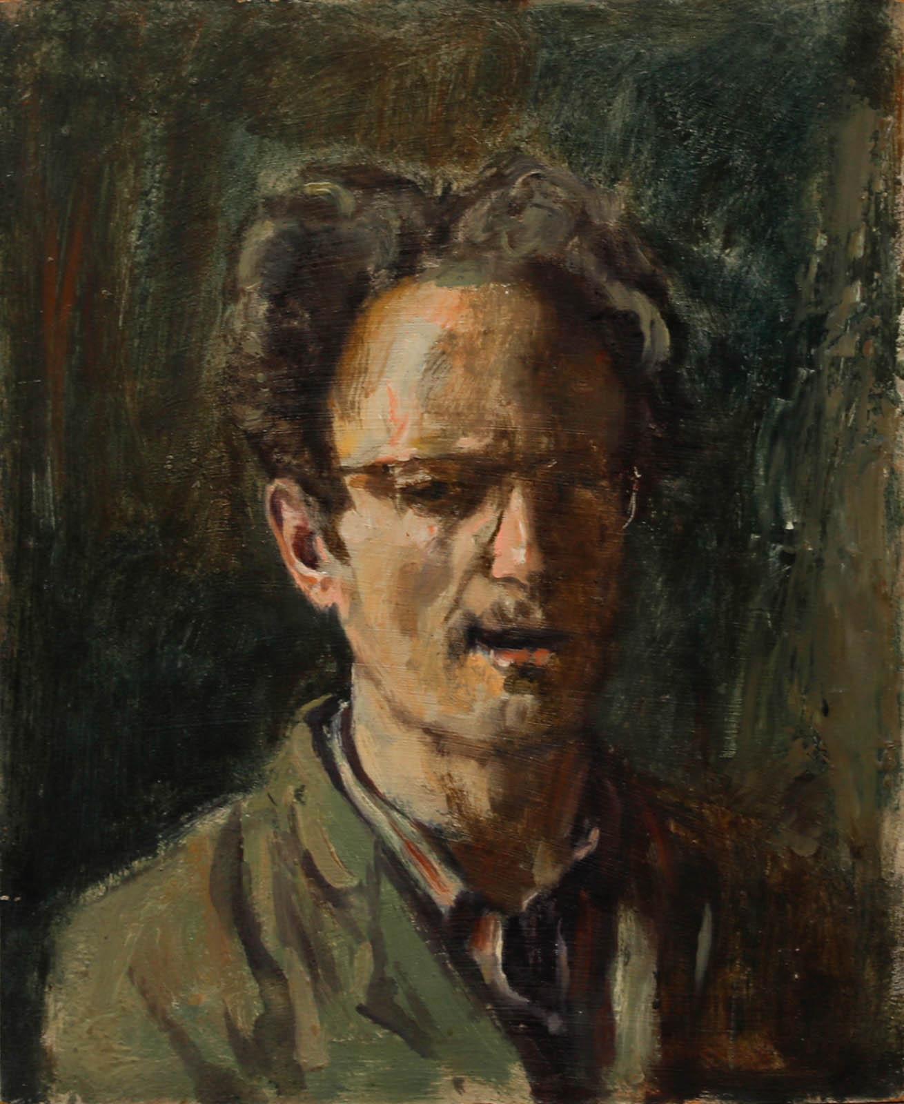 Self-Portrait dell'artista. Senza segno. (Provenienza: Studio A Sale, George Weissbort). A bordo. 