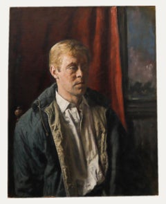 George Weissbort (1928-2013) - 20th Century Oil, Man in a Blue Jacket