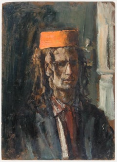 George Weissbort (1928-2013) - Huile du 20e siècle, Homme à la Fez