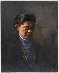 George Weissbort (1928-2013) - 20th Century Oil, Man with Two Chains