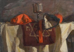 George Weissbort (1928-2013) - 20th Century Oil, Masonic Emblem, Chalice & Fruit