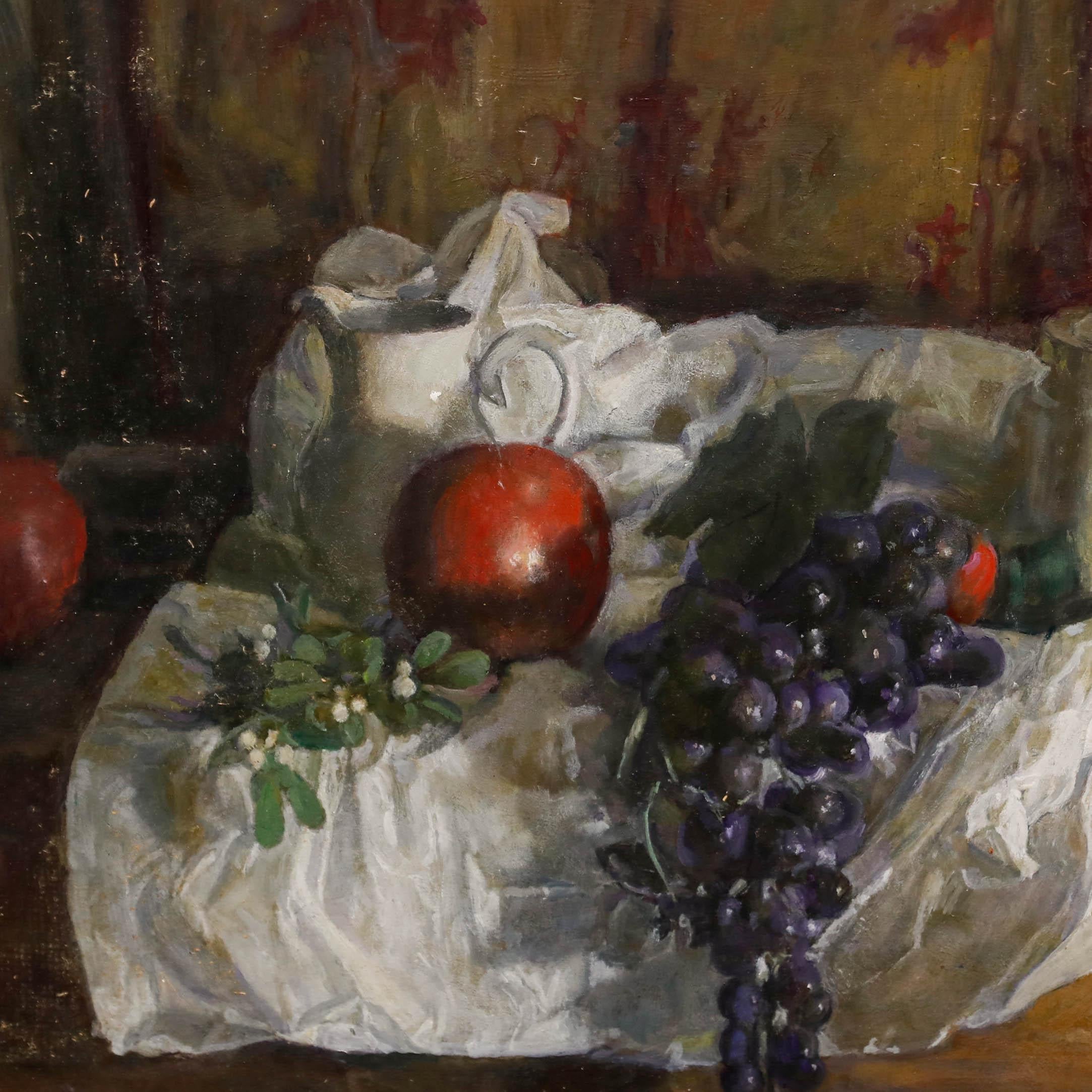 George Weissbort (1928-2013) - Óleo del siglo XX, Muérdago y frutas en venta 4