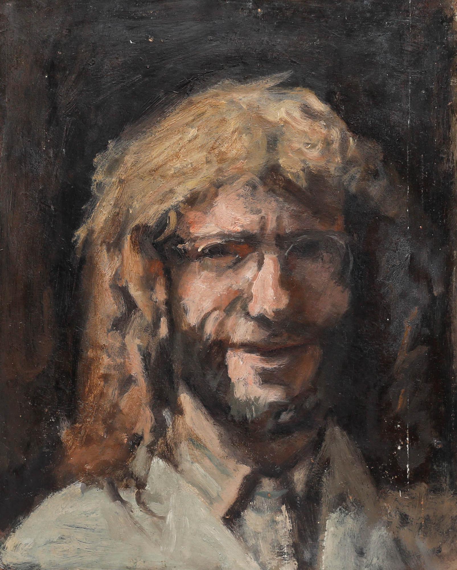 George Weissbort (1928-2013) - 20th Century Oil, New Hairstyle For Sale 1