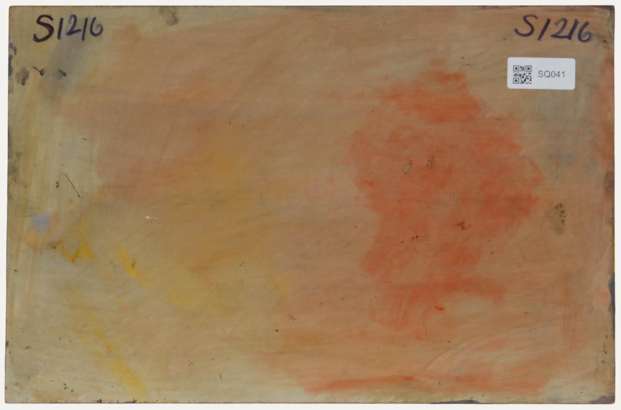 George Weissbort (1928-2013) - Huile du 20e siècle, Oignons et pommes sur toile blanche en vente 2