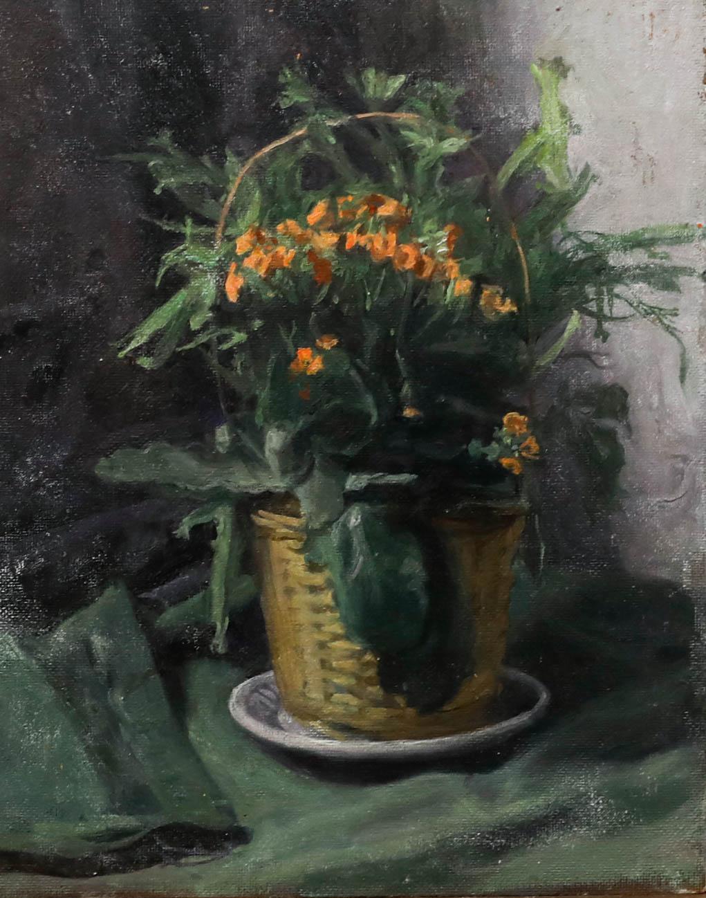 Floral Still Life, oil on board. Unsigned. (Provenance: Studio Sale, George Weissbort). 