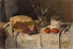 George Weissbort (1928-2013) - 20th Century Oil, Plums & Paint Brushes