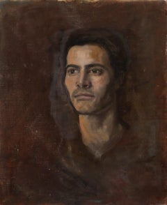George Weissbort (1928-2013) - Olio del XX secolo, Ritratto di giovane uomo
