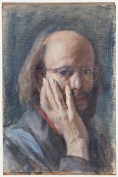 George Weissbort (1928-2013) - 20e siècle Huile, Homme posant