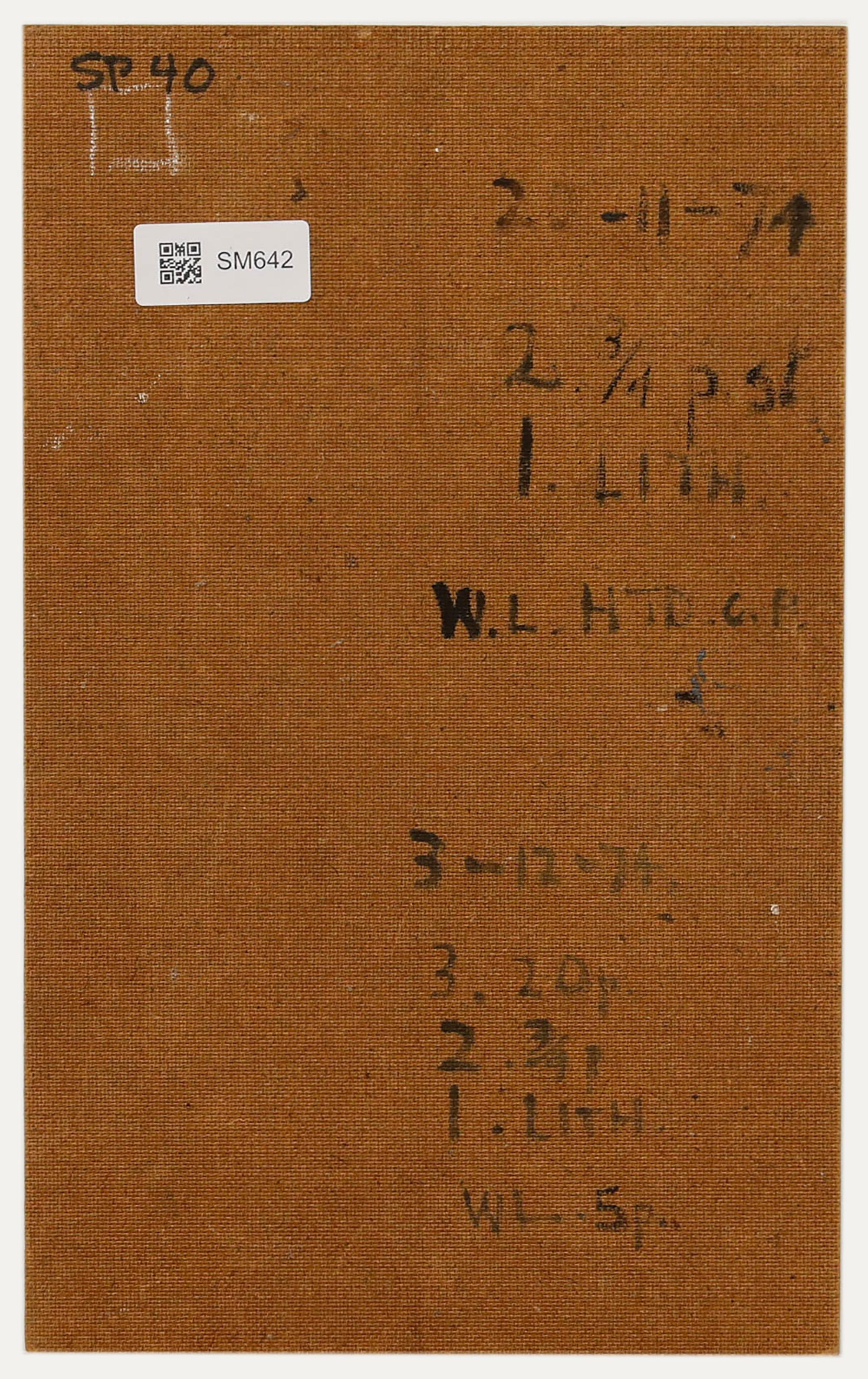 George Weissbort (1928-2013) - Olio del XX secolo, Labbra imbronciate in vendita 2