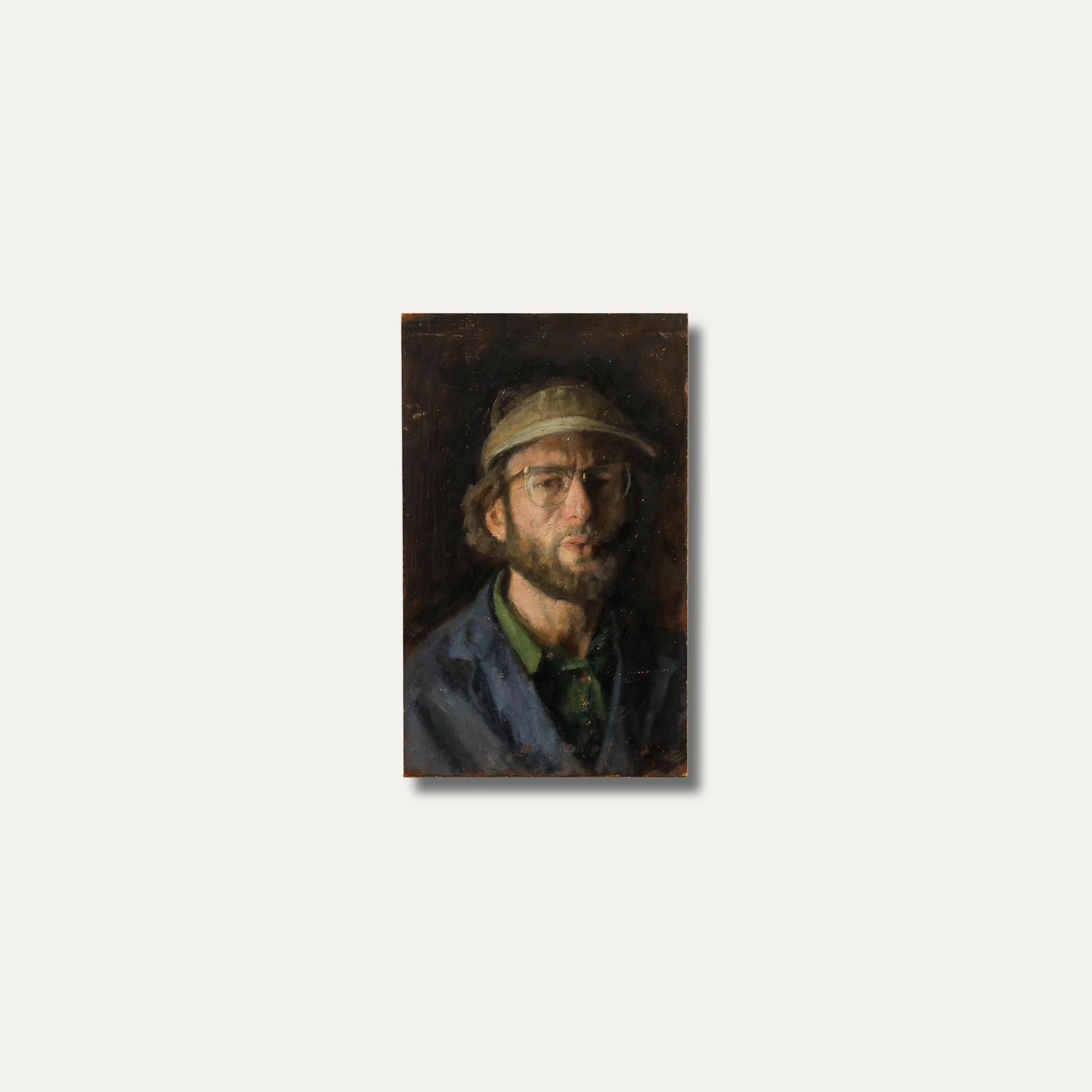 George Weissbort (1928-2013) - Olio del XX secolo, Labbra imbronciate in vendita 4