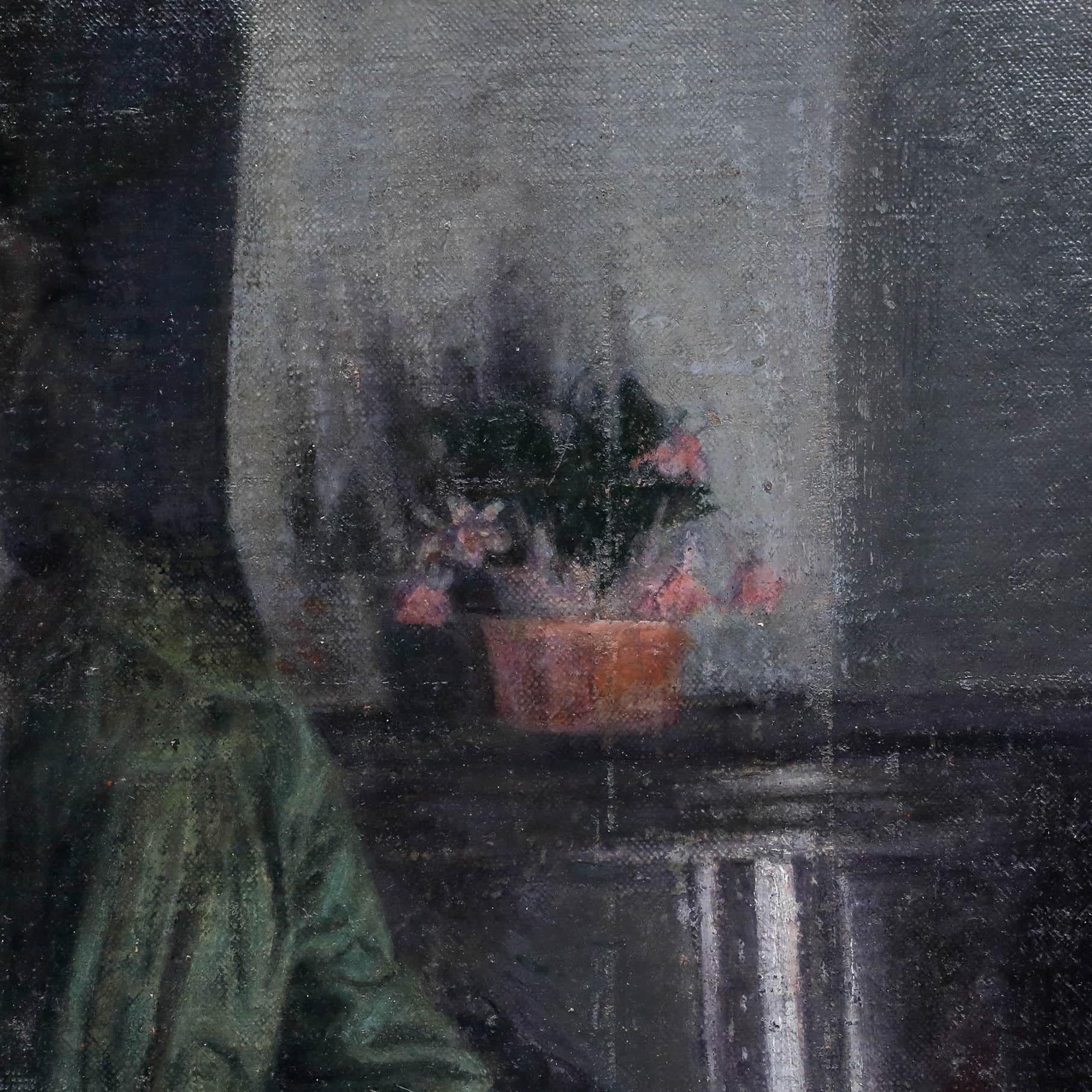 George Weissbort (1928-2013) - 20th Century Oil, Quiet Reflection For Sale 3
