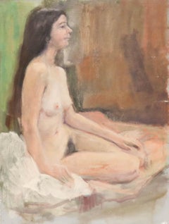 George Weissbort (1928-2013) - Huile du 20e siècle, reposant sur des feuilles blanches